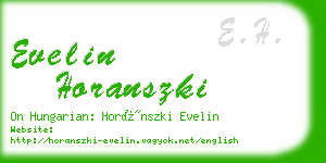 evelin horanszki business card